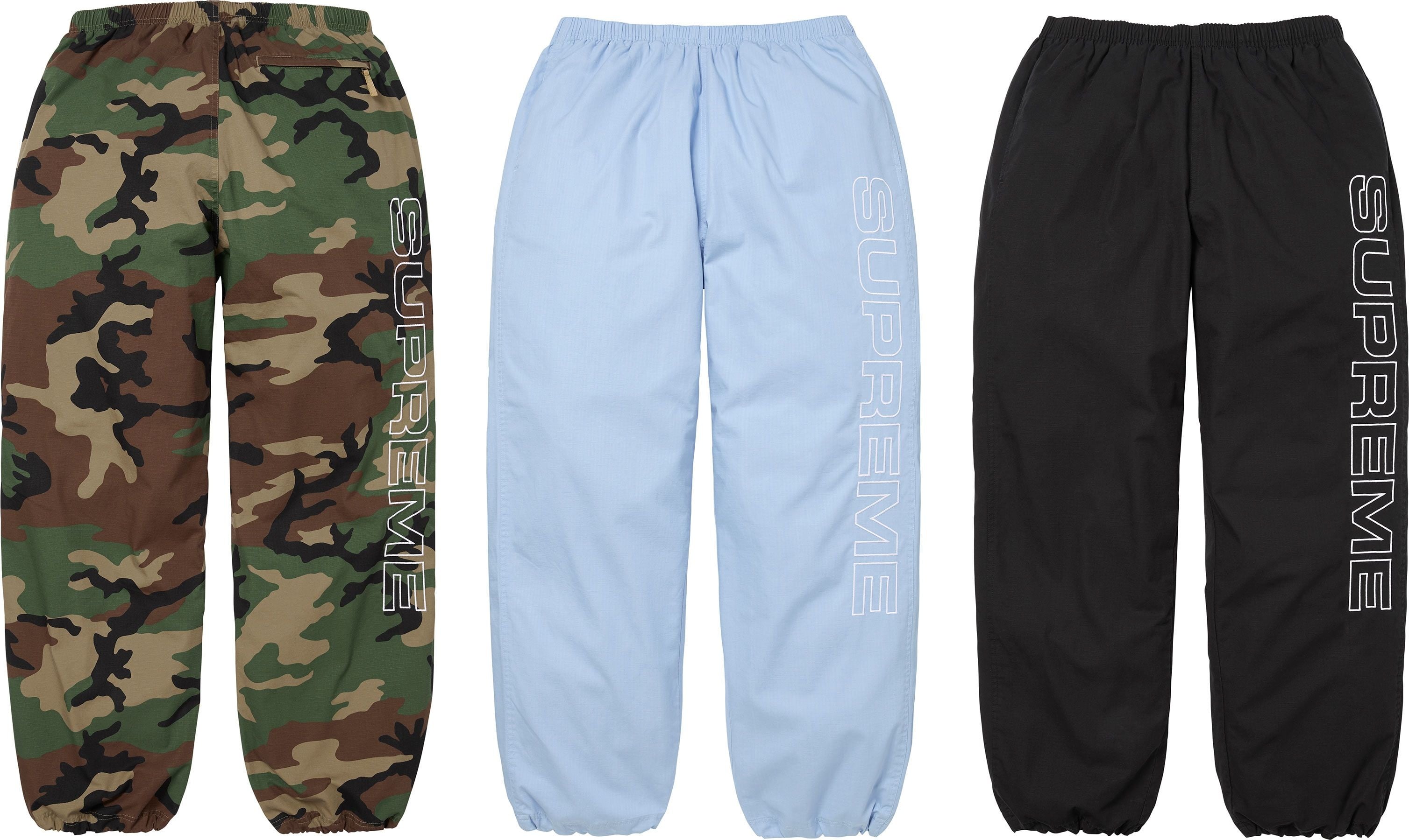 Spellout Embroidered Ripstop Track Pant